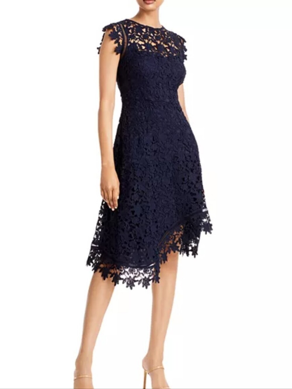 Eliza J Asymmetric Lace Dress Size 4